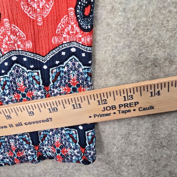 EST. 1946 Womens Red Paisley Print Wide-Leg Pants L Lightweight Rayon Boho - Picture 7 of 8